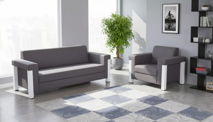 Büroeinrichtung Arbeitszimmer Büro Möbel Set Designer 3+1 Garnitur 2 tlg