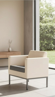 Luxus Sessel Büroeinrichtung Arbeitszimmer Polster Stoff Sitz Textil Neu