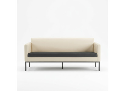 Büroeinrichtung Sofa Couch 3 Sitzer Arbeitszimmer Polstersofa Textil Möbel