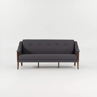 Dunkelgrauer Designer Sofa Dreisitzer Couch Polstermöbel Büroeinrichtung