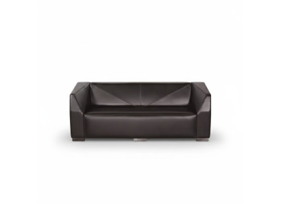Schwarzer Dreisitzer Arbeitszimmermöbel Textil Couch Luxus Designer Sofa
