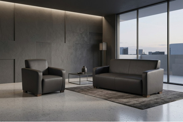 Büroeinrichtung Sofa 3 Sitzer Designer Arbeitszimmer Möbel Textil Modern