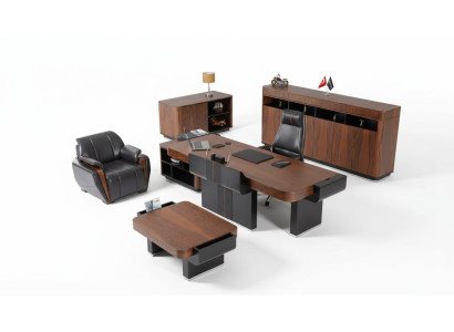 Großer Büroschrank Sideboard Luxus Holzmöbel Arbeitszimmereinrichtung Regal