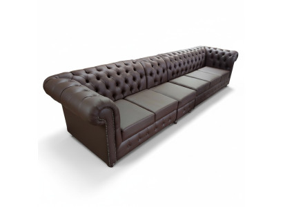 Chesterfield Big Sofa Couchen Ledersofa xxl Big Sofas Braun Couch 6 Sitzer