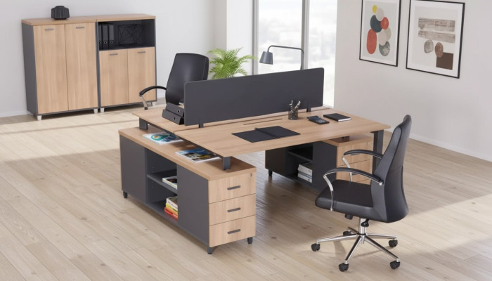 Schreibtisch 6 Schubladen Moderne Arbeitszimmer Möbel Holztisch Luxus