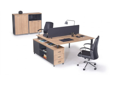 Schreibtisch 6 Schubladen Moderne Arbeitszimmer Möbel Holztisch Luxus