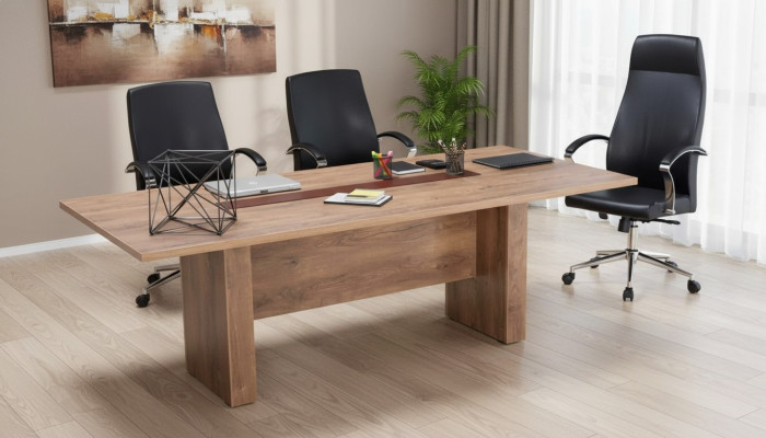 Moderner Brauner Konferenztisch Luxus Besprechungstisch Büro Möbel Neu