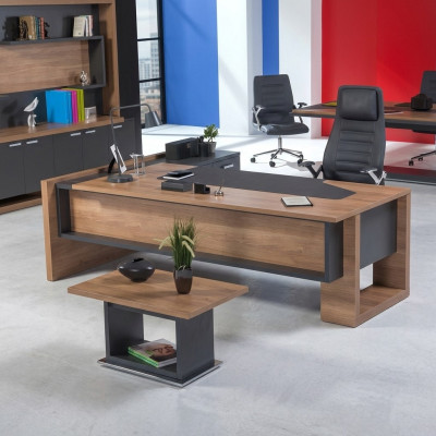 Büro Eckschreibtisch Möbel Schreibtisch Einrichtung Holztisch Cheftisch