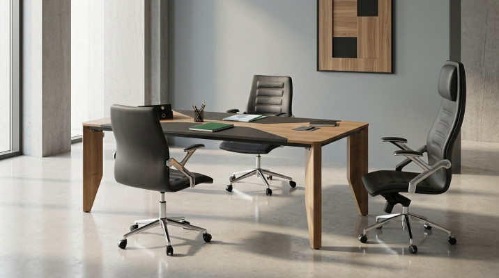 Konferenztisch Büro Möbel Einrichtung Bürotisch 220x100 cm Konferenztisch