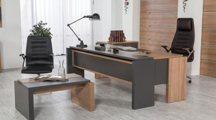 Schreibtisch Set Aktenschrank Schrank mit Couchtisch Büroeinrichtung 3tlg.