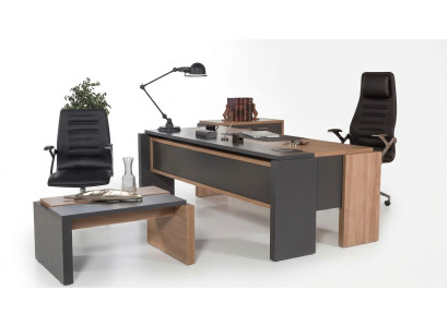 Luxus Schreibtisch Tisch Holz Design Büro Einrichtung Möbel 206x102cm