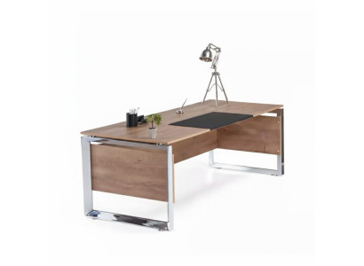 Moderner Brauner Schreibtisch Büro Möbel Holz Arbeitszimmer Design Stil