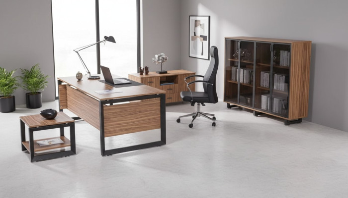 Büromöbel Schreibtisch Kommode Aktenschrank Couchtisch Einrichtung 4tlg.