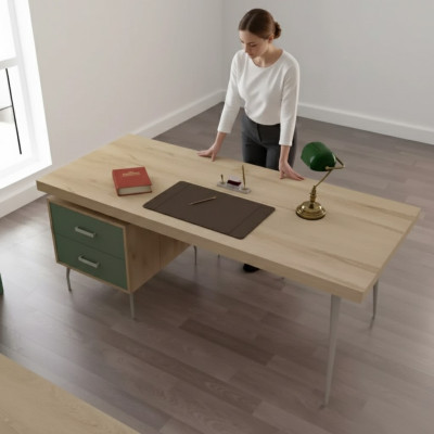 Modern Designer braun Luxus Schreibtisch Büromöbel Holz Tische Neu