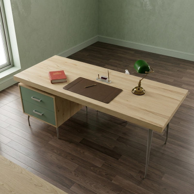 Modern Designer braun Luxus Schreibtisch Büromöbel Holz Tische Neu
