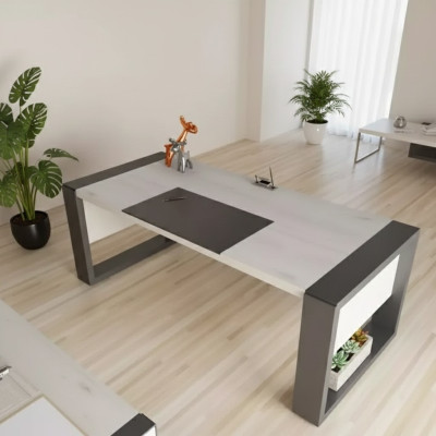 Moderner Weißer Schreibtisch Designer Büro Möbel Holz Tisch Arbeitszimmer
