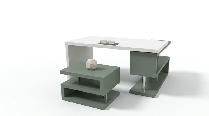 Moderne exklusive Bürogarnitur Holzmöbel Schreibtisch Aktenschrank Couchtisch