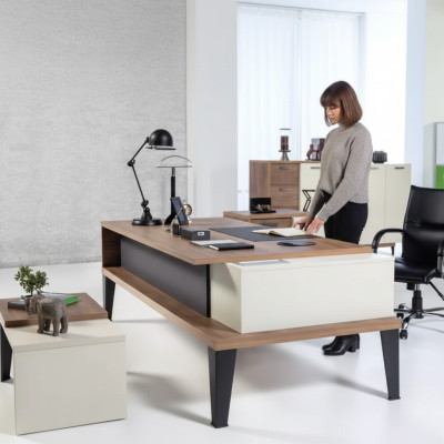 Designer Schreibtisch Exklusive Büromöbel Tisch Großer Chefschreibtisch