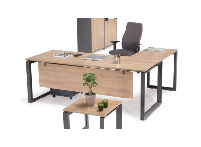 Exklusiver Eckschreibtisch Büromöbel Braun Ecktisch Arbeitszimmer Neu