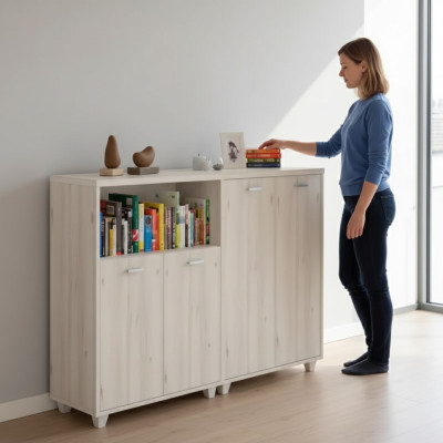 Holz Aktenschrank Moderne Büromöbel Weiß Dokumenten Schrank Kommode