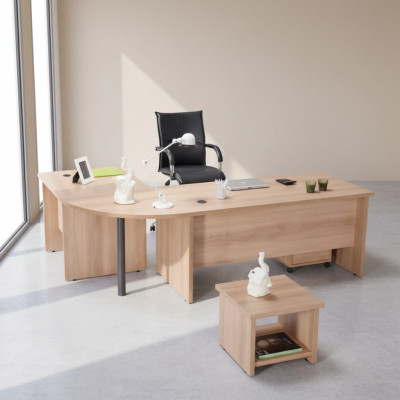 Eckschreibtisch Tisch Möbel Kommode Büro Einrichtung Praxis Kanzlei Möbel 3tlg