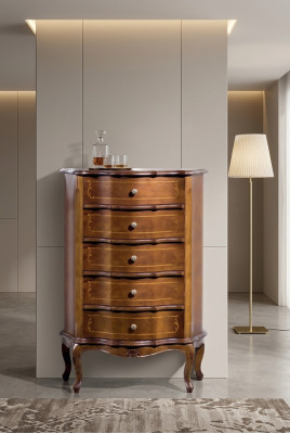 Klassische Braune Holzkommode Schubladen Konsole Luxus Möbel Anrichte