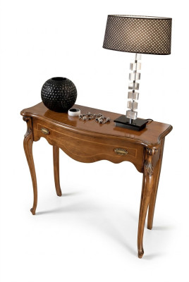 Brauner Luxus Konsolentisch Schublade Holzmöbel Schlafzimmer Design Neu