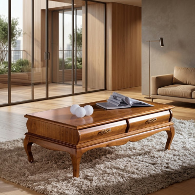 Couchtisch Klassischer Stil Wohnzimmer Tisch Schubladen Möbel Design