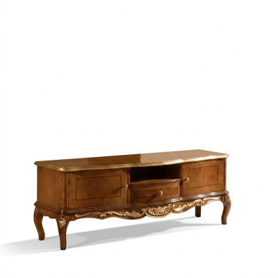 Exklusives TV Regal Holz klassischer Schrank Sideboard Lowboard Möbel