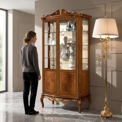 Luxus Vitrine Ausgefallene Möbel Schrank Vitrinen Glas Holz Schränke