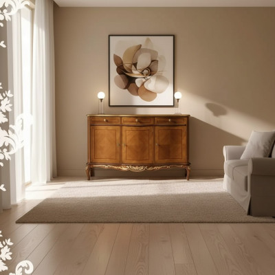 Klassisch braune Wohnzimmermöbel hochwertiges Sideboard Kommode Sideboards