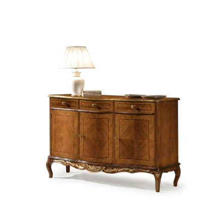 Klassisch braune Wohnzimmermöbel hochwertiges Sideboard Kommode Sideboards