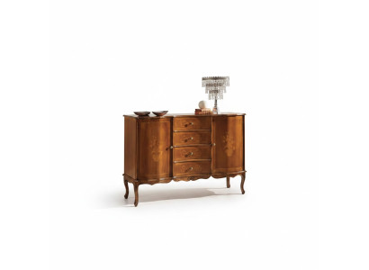 Kommode Schubladen braun Holz Sideboard klassische Möbel Design Kommode