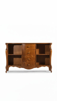 Bücherregal Holz freistehend Büro Regal elegant braun Schrank neu