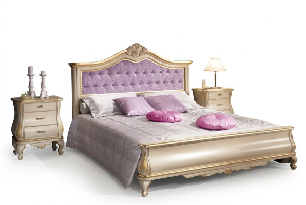 Bettdesign Luxuriöses Chesterfield Doppelbett für Schlafzimmer Holzmöbel Bett