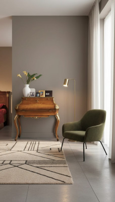 Design Luxus Braun Konsolentisch Schlafzimmer Möbel Schminktisch Holz