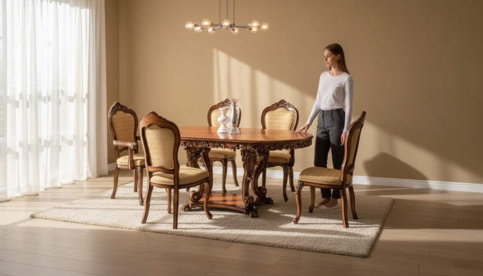 Set Esstisch 4x Stühle 2x Armlehnenstuhle Esstischgruppe Holztische Tische