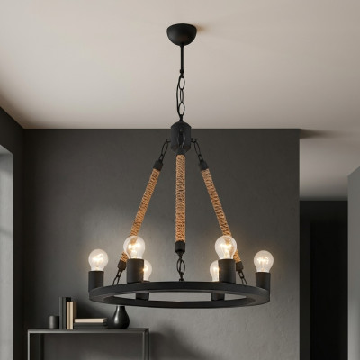 Lüster Deckenleuchter Kronleuchter Deckenlampe Lampen Schwarz Modern