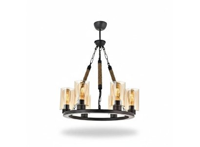 Lampen Deckenlampe Deckenleuchter Lüster Kronleuchter Glas Schwarz Neu