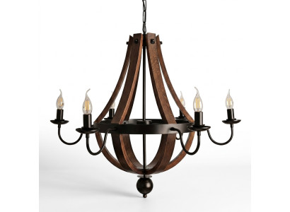 Braune Kronenkronleuchter Deckenleuchter Holz Kronleuchter Lampe Lüster
