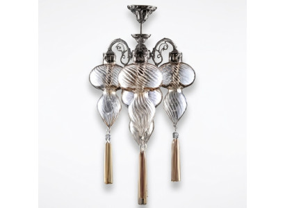 Lampen Deckenleuchter Lüster Kronleuchter Deckenlampe Glas Silber Neu