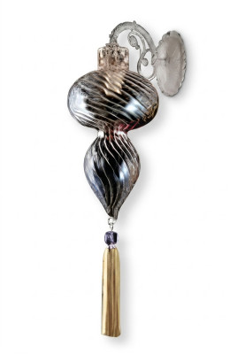 Wandlampe Wandleuchten Wandleuchte Lüster Wand Lampen Silber Glas Art