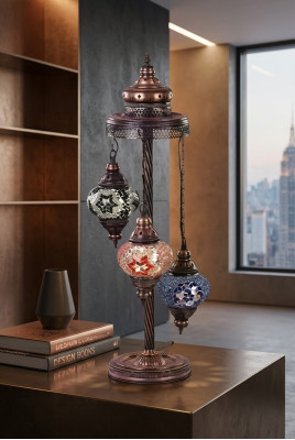 Tischlampe Tischleuchte Lampe Leuchten Luxus Mehrfarbig Lampen Glas