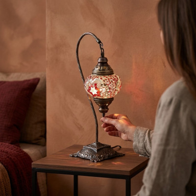 Tischleuchte Tischlampe Lampe Leuchten Luxus Grau Lampen Tisch Glas