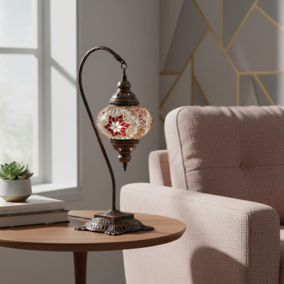 Tischleuchte Tischlampe Lampe Leuchten Luxus Grau Lampen Tisch Glas