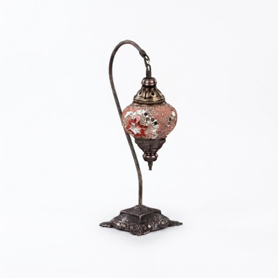 Tischleuchte Tischlampe Lampe Leuchten Luxus Grau Lampen Tisch Glas