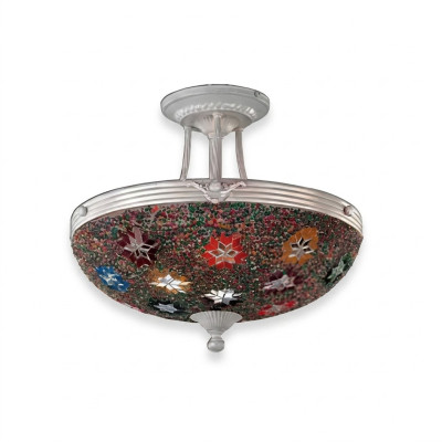 Lüster Deckenleuchter Kronleuchter Deckenlampe Lampen Glas Mehrfarbig