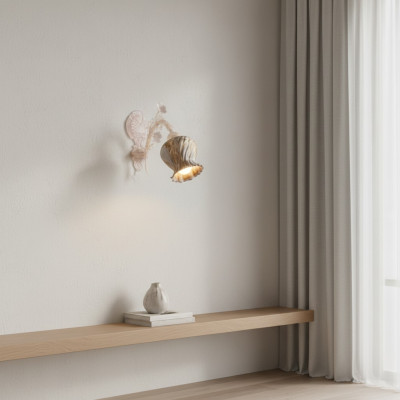 Wandleuchten Wandlampe Blumen Wandleuchte Lüster Wand Lampe Glas Weiß