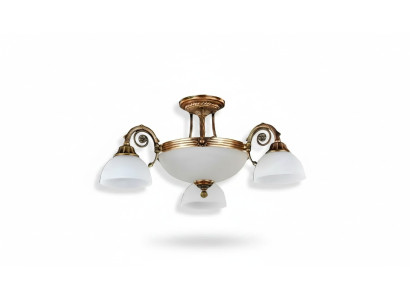 Lampen Deckenleuchter Lüster Kronleuchter Weiß Deckenlampe Glas Gold