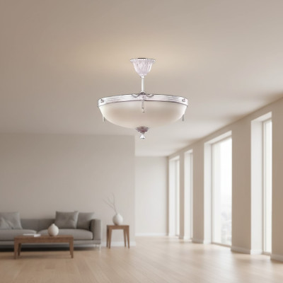 Deckenleuchter Lüster Modern Kronleuchter Deckenlampe Weiß Glas Lampen